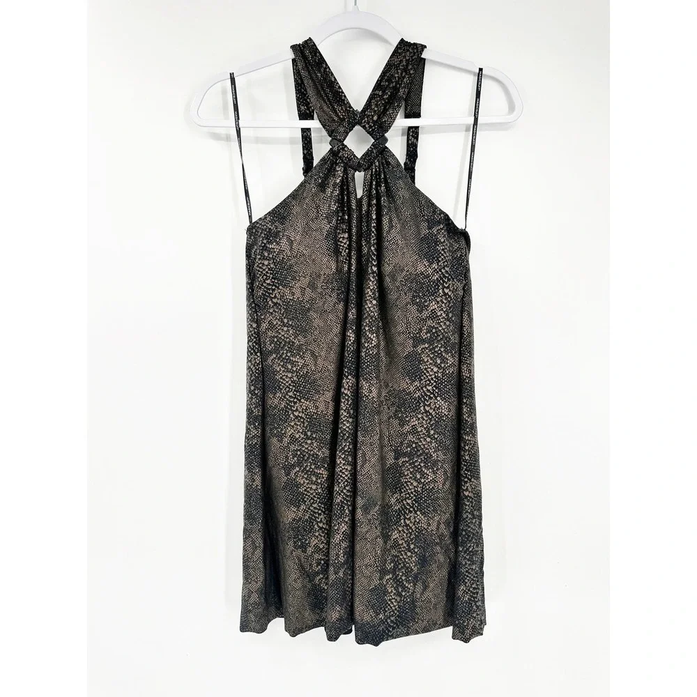 Magicsuit Xantu Beverly High-Neck Swim Dress Women Size 12 Brown‎ EXCELLENT